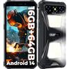 OUKITEL Rugged Smartphone Con 900LM Luce Campeggio - 16(4+12) GB+64GB /TF 1TB, Android 1