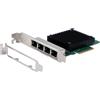 EXSYS Scheda Ethernet PCI 2,5 Gigabit a 4 porte inclusa staffa a basso profilo, Realte
