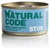 Natural Code ST05 Tonno e Pesce Bianco per Gatti Sterilizzati - 85 g, Singola