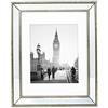 Isaac Jacobs Cornice per foto a specchio smussata color argento opaco, 28 x 35 cm, cornice classica a specchio con angolo profondo inclinato, realizzata per decorazione da parete, gallerie