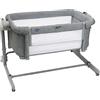 Chicco Next2Me Magic Evo, Culla Neonato Fianco Letto, con Modalità Dondolo, Spondina Apribile, 11 Livelli di Altezza, Altezza Regolabile, 4 Ruote, Materasso e Borsa da Viaggio Inclusi, Grigio Scuro