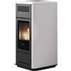 Edilkamin - Termostufa a Pellet Milla H 15 EVO Classe A+ Cinque Stelle colore Bianco Panna