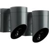 somfy 1875341 - Confezione da 2 fotocamere esterne 2 grigie, telecamere con rilevamento del movimento intelligente, sirena integrata da 110 dB Collegamento Possibile su un apparecchio esistente