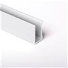 2m 1221 12x21mm PROFILO ALLUMINIO PER MENSOLE ESPOSITORI VETRO 8mm STRISCE LED