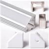 3m 1919 PROFILO ALLUMINIO ANGOLARE PER STRISCE STRIP LED BARRA RIGIDA 3MT
