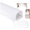 3m 2319 23x19mm PROFILO ALLUMINIO STONDATO IMPERMEABILE IP68 STRISCE STRIP LED
