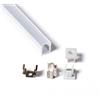 2m 0809 8x9mm PROFILO MICRO ALLUMINIO PER STRISCE STRIP LED LARGHE 5mm 2METRI