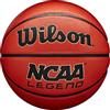 Wilson Pallone da Basket NCAA LEGEND, Pelle Composita, Utilizzo Indoor e Outdoor, Arancione/Nero, 5