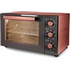 Tognana Iridea, Forno elettrico ventilato con pareti interne in materiale antiaderente, Rosso Mela