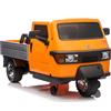 Piston Car Ape Car Piaggio Elettrica per Bambini Arancione Ruote EVA e Telecomando