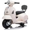 BricoShop24 Vespa Elettrica per Bambini Mini GTS 7,2V Bianco Poggiatesta e Clacson