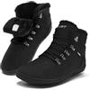 Schuvox Stivali Invernali Barefoot Uomo Donna Scarpe Inverno Impermeabili Stivaletti da Neve Calda Outdoor Sneakers Punta Larga Nero 43EU