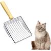 PEGRAUFC Paletta Lettiera Gatto, Paletta per Lettiera Gatto,Paletta per Lettiera per Gatti in Metallo, in Metallo, con Comoda Impugnatura in Legno, Distanza 7 mm, Litter Box Scoop, Pala per Gatti