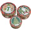 Bseical Scatole Di Latta Per Biscotti Vintage, Biscottiera Natalizia, Barattolo Biscotti Natalizie, Piatti Natalizi Contenitori Con Coperchio, Natale Decorazioni Casa Tavola Panettone Dolci Torta Scatola (E)