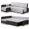 Milica Copridivano trapuntato compatibile con divano angolare letto Friheten di IKEA | Adatto a chaise longue destra o sinistra | Ideale per bambini e animali | Colore: grigio chiaro