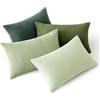 MIULEE Natale Confezione da 4 Federa in velluto Federe per Cuscini Morbide Fodere per Cuscino Decorativi Quadrati Morbide Copricuscini 40x60 CM Serie Forest Green
