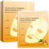 CiAIplw Masque au Collagène Con 2% di Curcuma e Niacinamide, Idratante e Illuminante, lenitiva e Rivitalizzante, Minimisant les Pores, Trattamento delle rughe, Teint Uniforme, 6 pièces