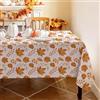 Romanstile Tovaglia autunnale antimacchia 80x80 cm quadrata Tovaglie da Esterno impermeabile con motivo a foglia d'acero arancione centrotavola decorazione per Halloween, cucina, sala da pranzo, caffè