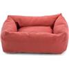 Record - Cuccia per Cani e Gatti Mono in Cotone, Colore: Rosso, 50 x 35 x 15h cm. Lettino imbottito per animali a rapida asciugatura, morbido e accogliente. Cuscino rettangolare per cani e gatti.