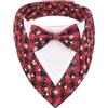 ADOGGYGO Bandana da smoking per cani, motivo scozzese rosso, con papillon, regolabile, per cani di taglia grande e extra large (XL, Natale)