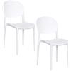 Sedia con schienale ovale di colore Bianco - 2 Sedie