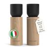 LARS NYSØM Set Macina Sale e Pepe in Legno Manuale - Macina Spezie con Macina in Ceramica Regolabile - Eleganti Macina Pepe e Sale in Legno di Faggio per Cucina o Tavola (Carbon Black)