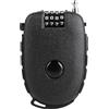 KITDAHOM Lucchetto casco moto - Lucchett Casco - Cavo d'Acciaio - Protezione Antifurto - Adatto per Sci, Casco, Passeggino (Nero)