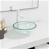 WIFESE Lavandino in Vetro Temperato 30x12 cm Trasparente Lavandino Bagno Arredo Bagno Lavabo Bagno Lavandino Del Bagno In Vetro Lavabo In Vetro Lavello Da Appoggio In Vetro Lavabo Da Appoggio