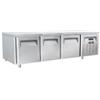 Tavolo Refrigerato 3 Porte, Profondità 70 cm, con Altezza Ribassata 65 cm, -2°/+8°C, in Acciaio Inox AISI 304