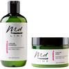 md LINE Prodotti Per Capelli Ricci Kit Trattamento Professionale Anticrespo e Definizione - Set Shampoo + Maschera per Metodo Ricci Perfetti Senza Solfati Siliconi e Parabeni - Curly Hair Products