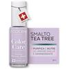 PODERM Smalto Cura per Unghie con Tea Tree - Lilas | Swiss Lab - 8ML | Arricchito con Tea Tree, Silicio & Biotina | Purifica, Schiarisce & Nutre le Unghie Gialle | Creato da una Podologa