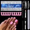 HhBdy 150 Pezzi Unghie Finte Piedi, Dual Form Piedi 15 Misure Tip Unghie Include Spazzolino Lima e Separatore per le Dita, Press on Nails Gel per Salone di Bellezza Fai Da Te Creativo