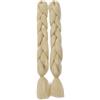CAISHA 60cm 2 Parti Estensioni Trecce Crochet Capelli Estensioni Jumbo Intrecciato Coda Di Cavallo Parrucchino Biondo Chiaro BE113