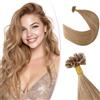 SEGO Pro Extension Capelli Veri Cheratina 35cm 25 Ciocche #12 Marrone Oro Capelli Umano U Tip Remy Human Hair (20g)