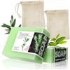 Ourdort Albero del tè Saponetta, Sapone All'Albero del tè, naturale, Detergente ed Esfoliante, per tutto il Corpo e Viso, naturale puro - 2X100g