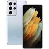 Samsung Smartphone Galaxy S21 Ultra 5G, Display 6.8 Dynamic AMOLED 2X, 4 fotocamere posteriori, 256 GB, RAM 12GB, Batteria 5000mAh, Dual SIM+eSIM, (2021) [Versione Italiana], Argento (Phantom Silver)