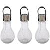 Lumi Jardin LUMIJARDIN 3 lampadine solari H22cm CRACK EDISUN Trasparente