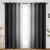 SimpleHome Tende oscuranti per camera da letto, tende oscuranti sfumate da nero a grigio bianco, blocco della luce, isolamento termico, con occhielli, tende per finestre, tende per soggiorno, 2