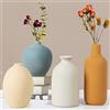 Kmise Set di 4 vasi in ceramica per la casa, decorazione moderna della fattoria, decorazione del soggiorno, decorazione della ceramica Morandi color per centrotavola per tavoli