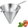 Westmark Setaccio a punta Chinois Pro - colino fine con perforazioni a tutto tondo - setaccio in acciaio inossidabile - perfetto per brodi, creme e salse - argento, Ø 20 cm