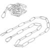 CHUENKUK 1 m x 3 mm Catena in Acciaio Inox con 2 moschettoni, Catena in Acciaio Inox da Appendere, Catena a Maglie Rotonde per Biancheria, Sacchi di Sabbia