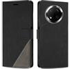 SONWO Cover per Honor Magic7 Lite 5G, Flip Custodia in PU Pelle, Cover a Libro Portafoglio con Slot per Schede e Supporto Stand per Honor Magic7 Lite 5G, Nero