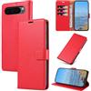 KKEIKO Cover per Google Pixel 9 Pro/Google Pixel 9, Antiurto Custodia in PU Pelle con Blocco RFID, Magnetico Protettiva Cover, Rosso