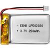 EEMB Batteria ai polimeri di litio 3,7 V 250 mAh 502030 Lipo con connettore Molex per VXI Blue Perrott-Confermare il dispositivo e la polarità del connettore prima dell'acquisto