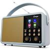 LEMEGA Class Finesse Radio Ddigitale DAB+ con Schermo a Colori - Radiosveglia Bluetooth con 60 Stazioni, Lunga Autonomia,Presa Cuffie, Alimentazione a Rete o Batterie,Audio Potenziato,Azzurro
