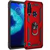 BestST Custodia per Motorola Moto G8 Power Lite Cover, 360° Girevole Regolabile Ring Armor Bumper TPU Case Supporto Smartphone Silicone Custodie Heavy Duty Antiurto per Moto G8 Power Lite Case