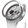 Ringke Bezel Styling Compatibile con Cover Samsung Galaxy Watch 4 Classic 46mm, Ghiera Anti Graffio Acciaio Inossidabile Adesiva Accessorio - Silver (46-04)