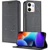 XINYEXIN Custodia per Oppo A5x, Cover a Libro in Pelle PU con Blocco RFID, Slot per Carte, Supporto, Protezione Completa Antiurto - Nero