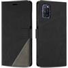 SONWO Cover per Oppo A52 / Oppo A72 / Oppo A92, Flip Caso in PU Pelle Case Cover Custodia con Slot per Schede e Supporto Stand per Oppo A52 / Oppo A72 / Oppo A92, Nero
