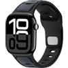 Anlinser Compatibile con Cinturino Apple Watch 42mm 41mm 40mm 38mm, Cinturini in Silicone Sport Loop per iWatch Serie 11 10 9 8 7 6 5 4-1 SE, Antracite